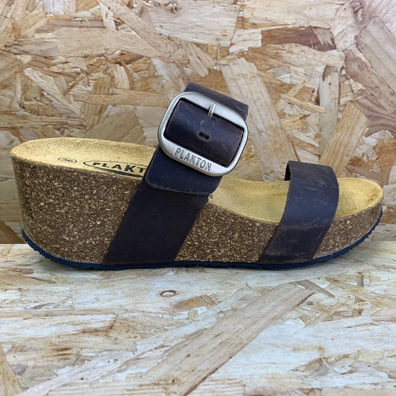 Plakton Damen Alicante Hi Apure Ledersandale – Braun