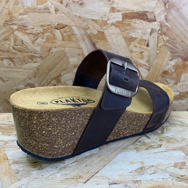 Plakton Damen Alicante Hi Apure Ledersandale – Braun