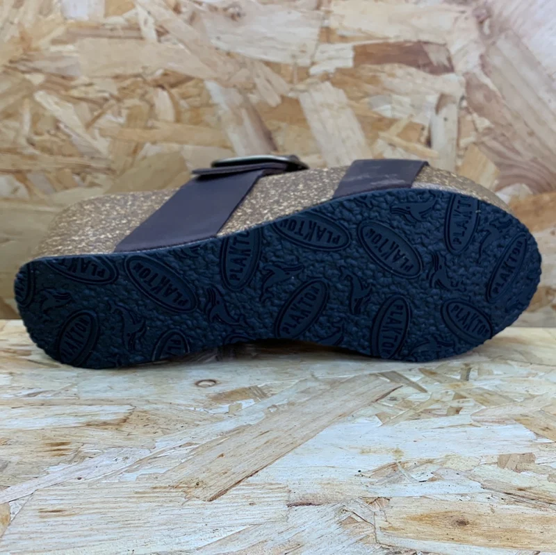 Plakton Damen Alicante Hi Apure Ledersandale – Braun