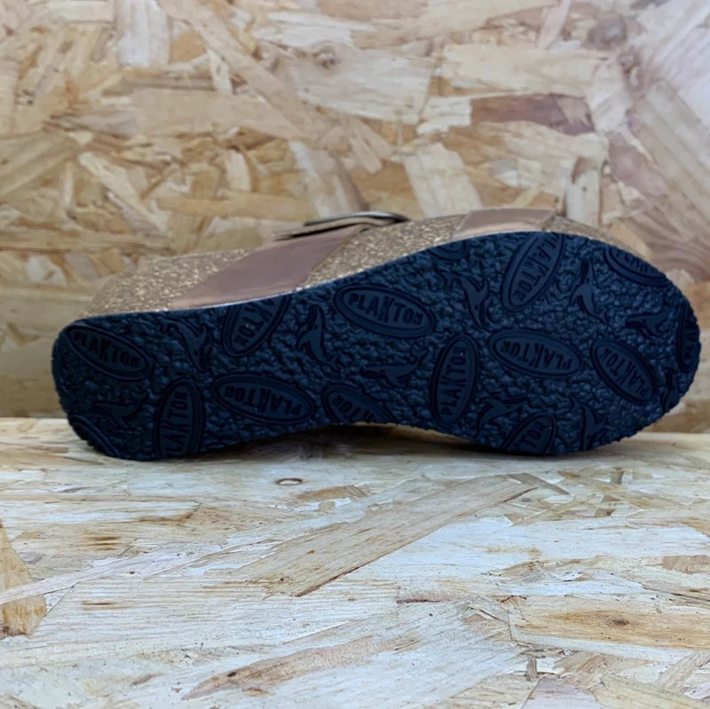 Plakton Damen-Sandale „Alicante Hi Apure“ aus Leder – Eichenbraun