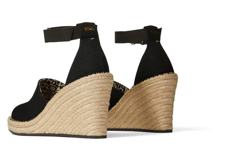 TOMS Damen Marisol Keilsandale – Schwarz