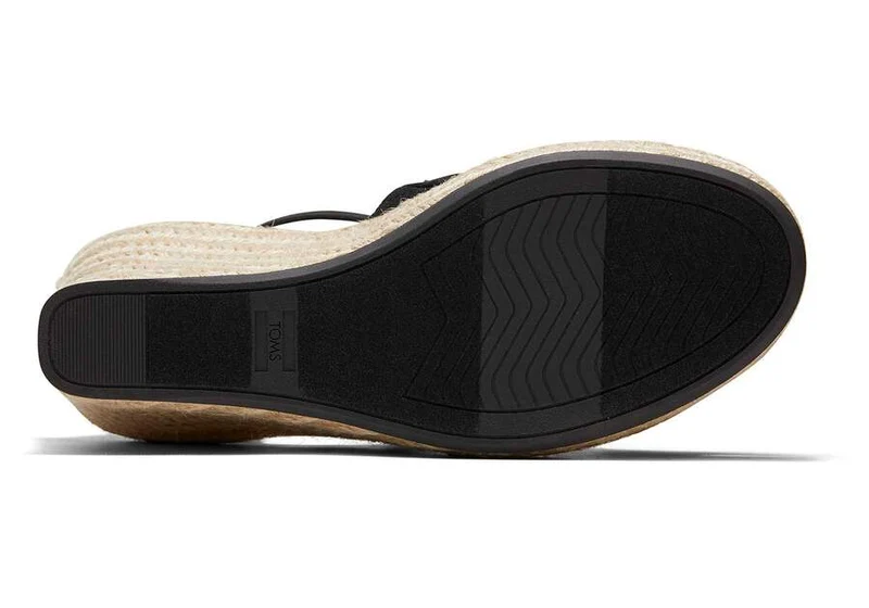 TOMS Damen Marisol Keilsandale – Schwarz