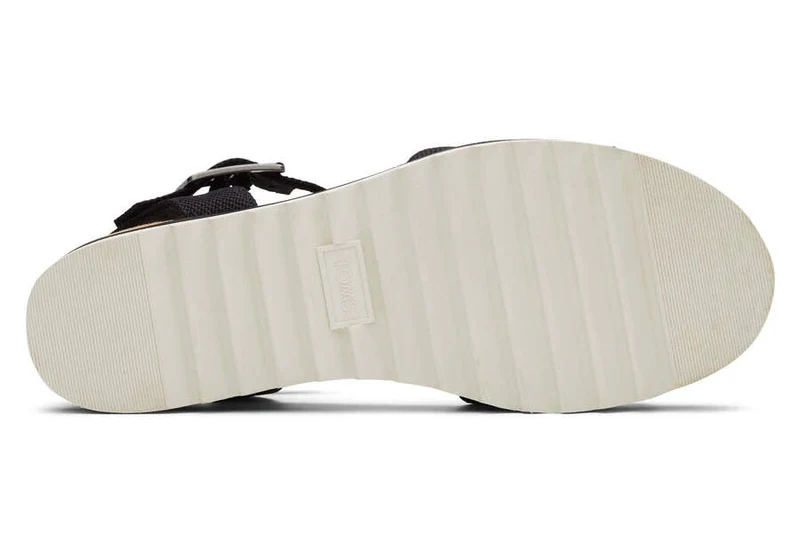 TOMS Damen-Diana-Keilsandale – Schwarz