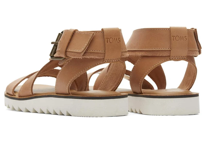 TOMS Damen Sidney Tread Ledersandale – Natur