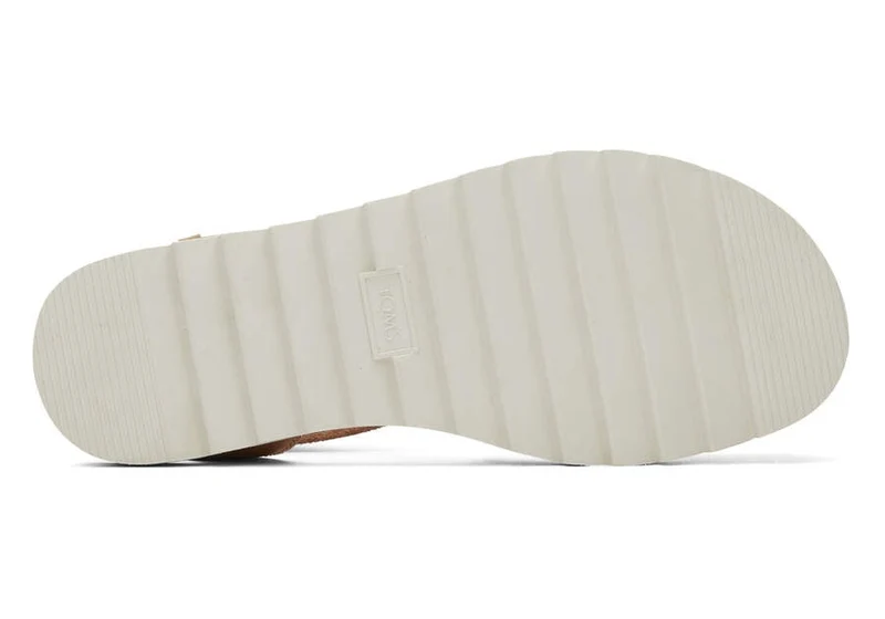 TOMS Damen Sidney Tread Ledersandale – Natur