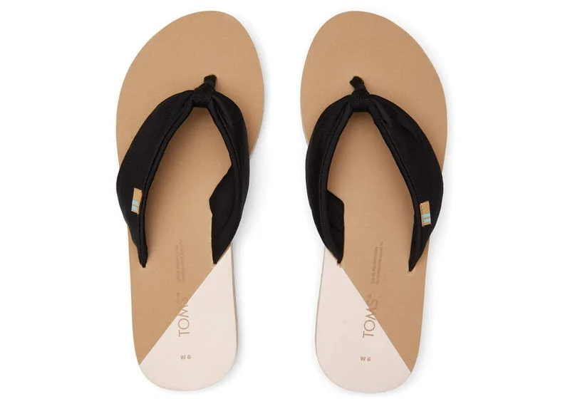 TOMS Damen Piper Repreve Flip Flop Sandale - Schwarz