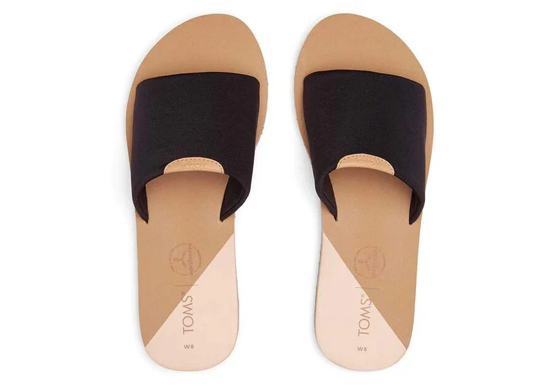 TOMS Damen Carly Repreve Sandale – Schwarz