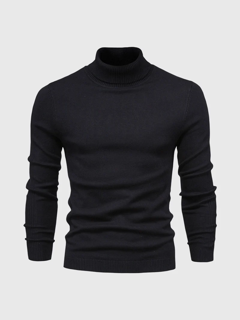 Schmal Geschnittener Rollkragenpullover Für Herren - Dario
