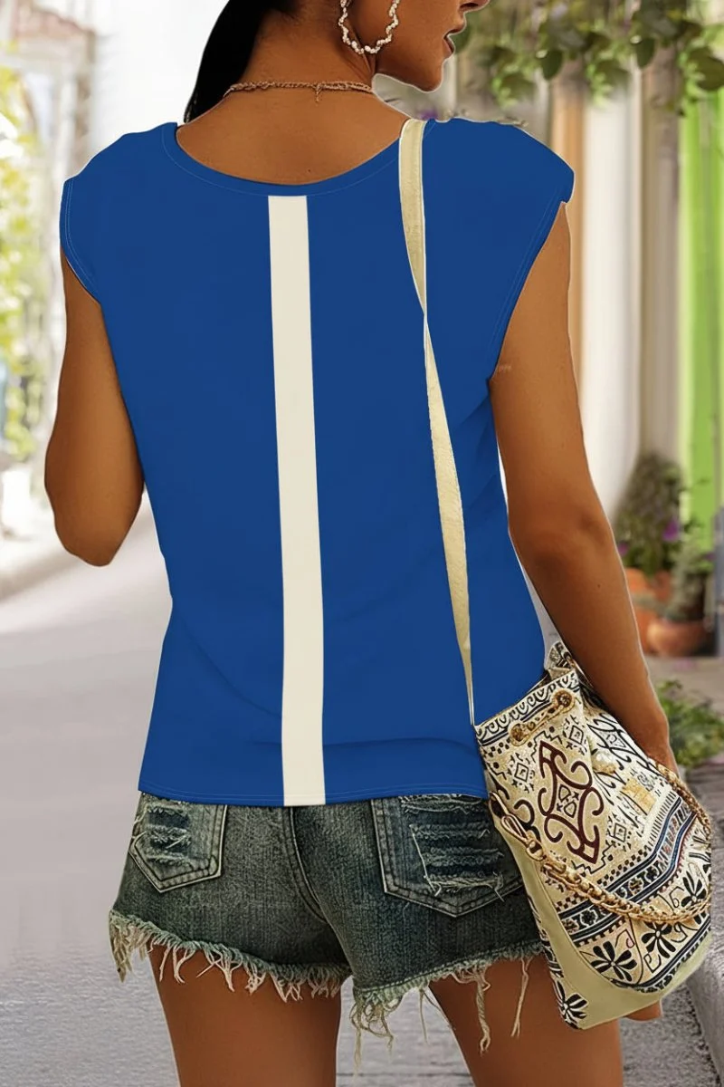 Lockeres V-Ausschnitt-Shirt - Nadine