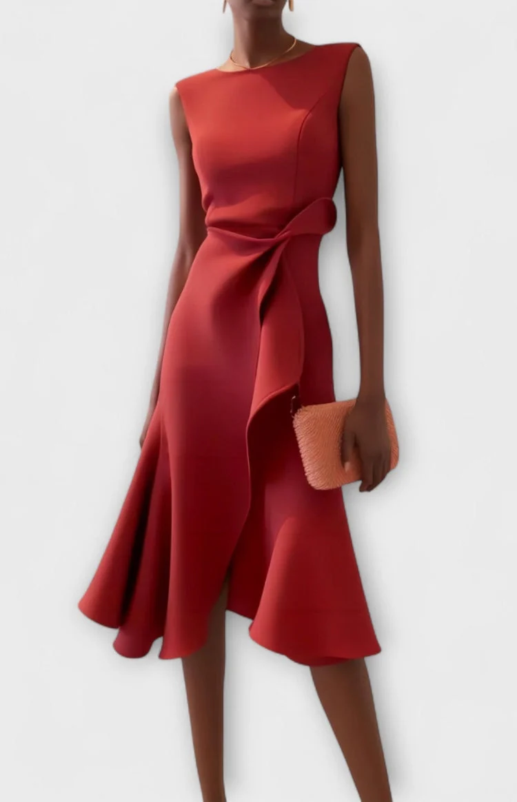 Tailliertes Abendkleid Mit Faltendetails - Karla