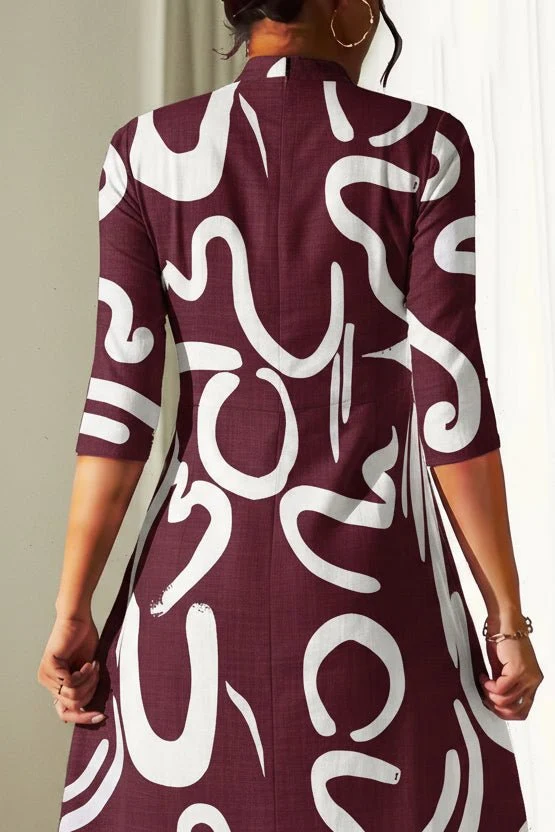 Kleid Mit Lockerem Schnitt Und Muster - Letizia