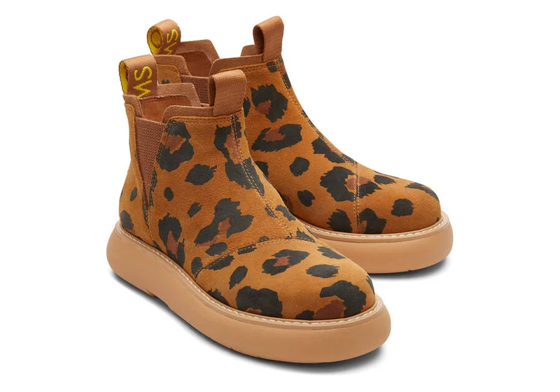 TOMS Damen Alpargata Mallow Chelsea Stiefel - Braun Leopard