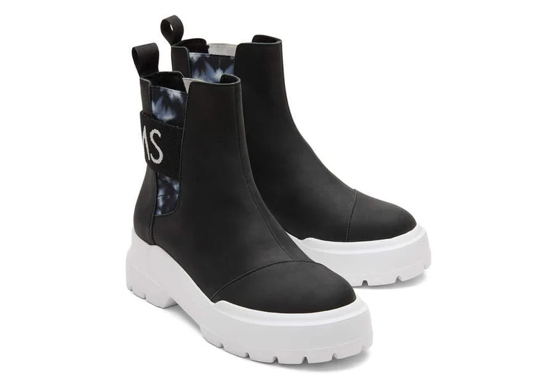 TOMS Alpargata-Kampfstiefel für Damen – Schwarz