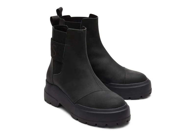TOMS Alpargata-Kampfstiefel für Damen – Schwarz