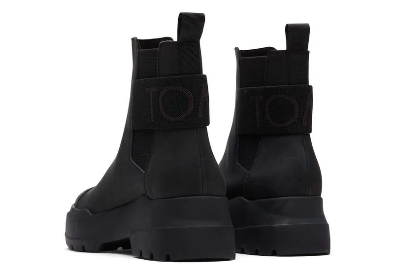 TOMS Alpargata-Kampfstiefel für Damen – Schwarz