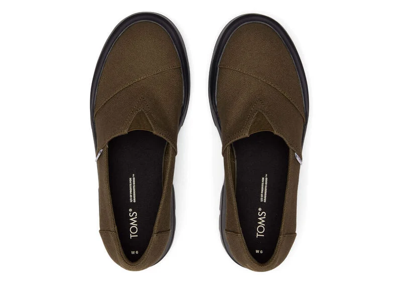 TOMS Damen Combat Low Schuh – Olivgrün