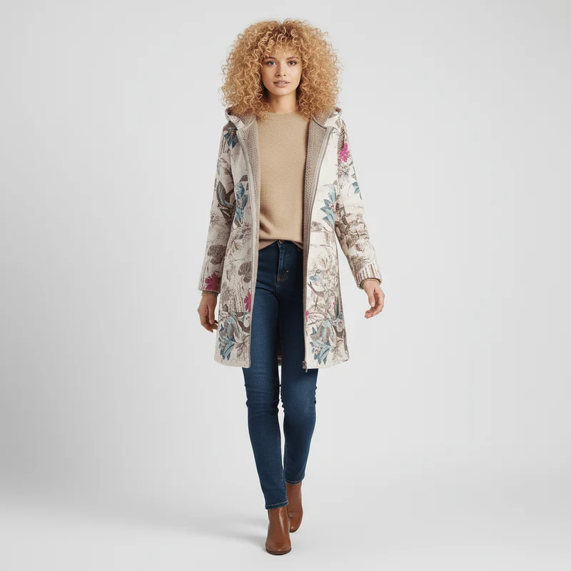 Lange Taillierte Kapuzenjacke - Philine