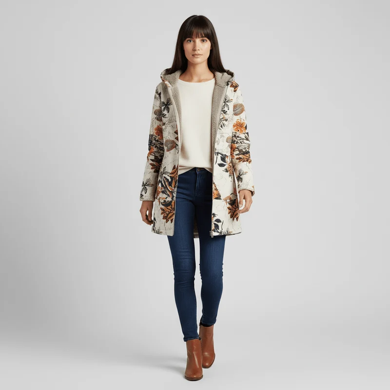 Lange Taillierte Kapuzenjacke - Philine