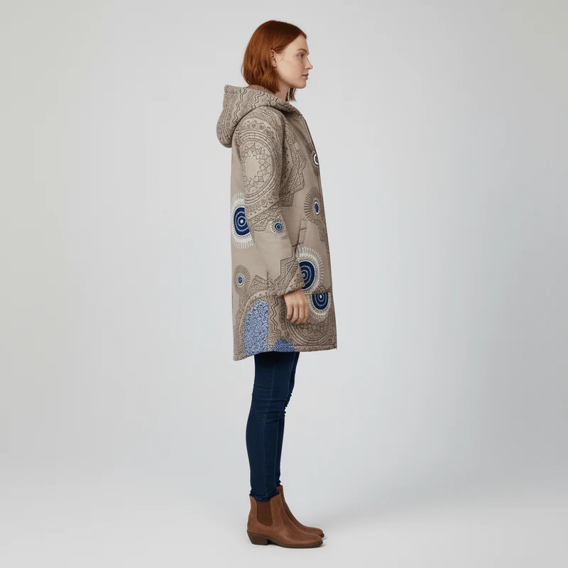 Lange Taillierte Kapuzenjacke - Philine