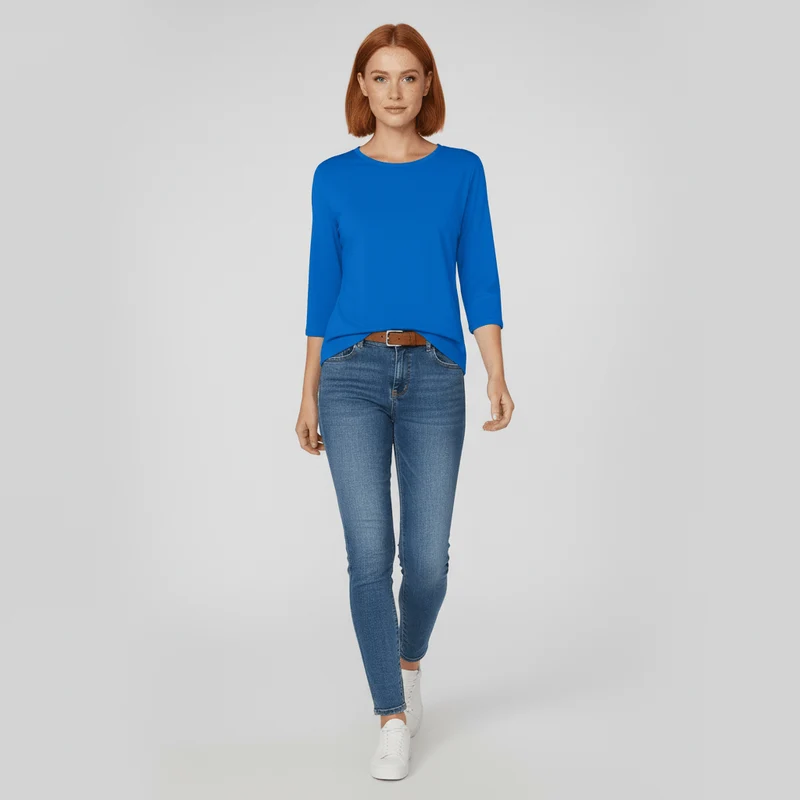 Rundhals-Shirt Mit Dreiviertelärmeln - Lucienne