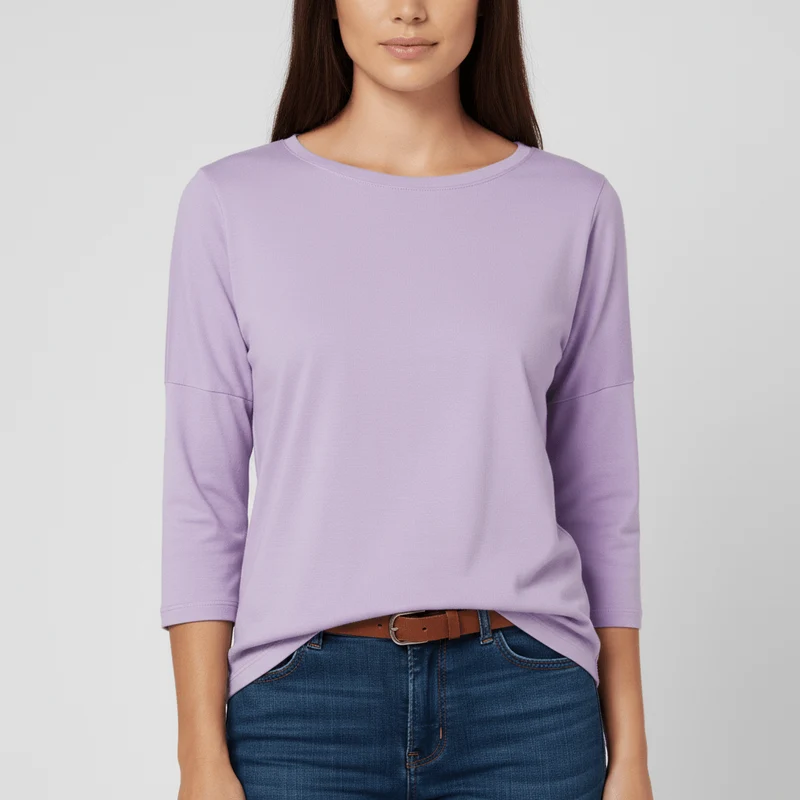 Rundhals-Shirt Mit Dreiviertelärmeln - Lucienne