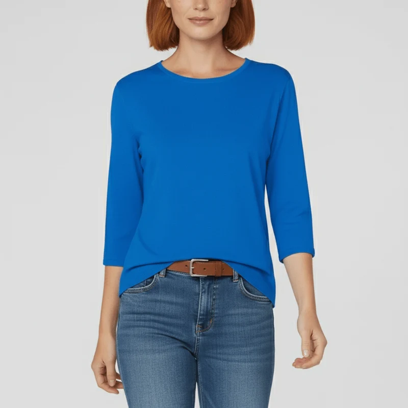 Rundhals-Shirt Mit Dreiviertelärmeln - Lucienne