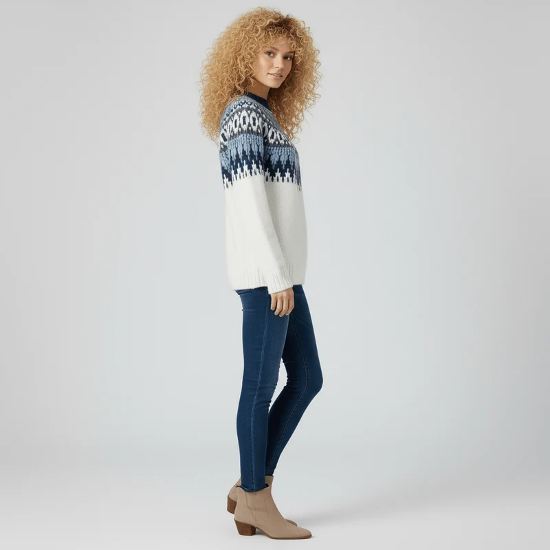 Nordisch Inspirierter Winterstrickpullover - Paula