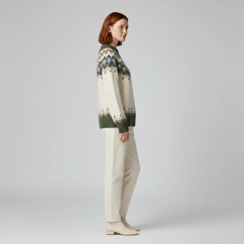 Nordisch Inspirierter Winterstrickpullover - Paula