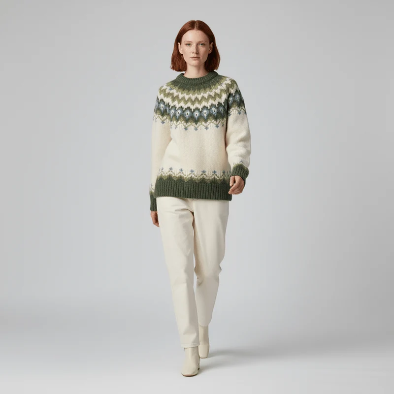 Nordisch Inspirierter Winterstrickpullover - Paula
