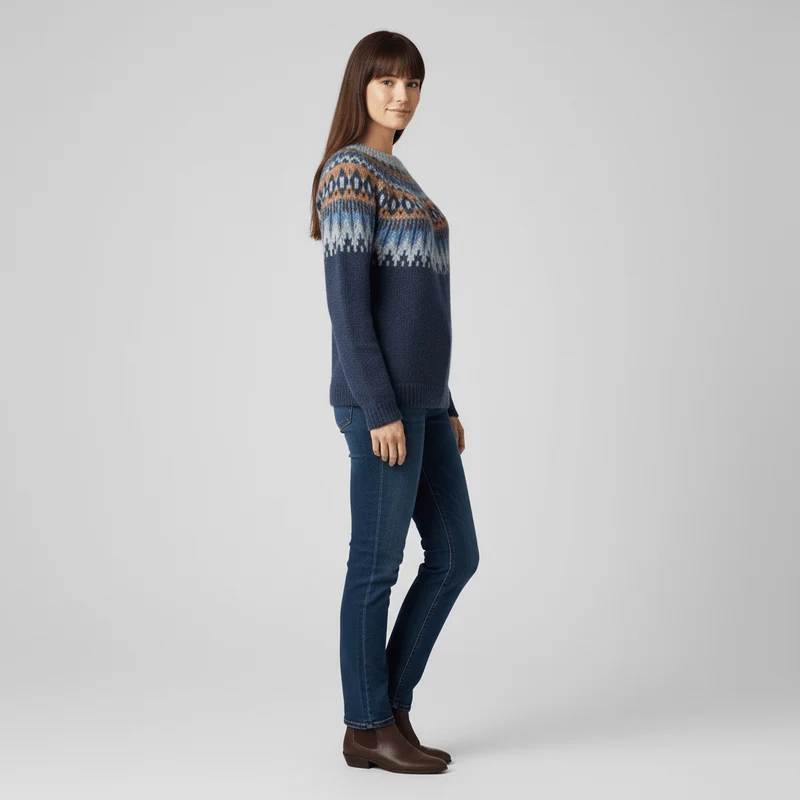 Nordisch Inspirierter Winterstrickpullover - Paula