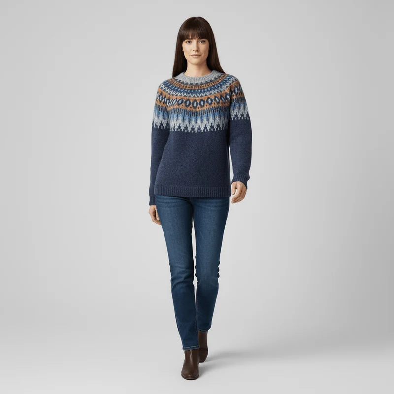 Nordisch Inspirierter Winterstrickpullover - Paula
