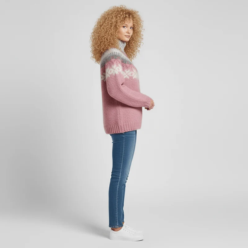 Nordisch Inspirierter Winterstrickpullover - Paula