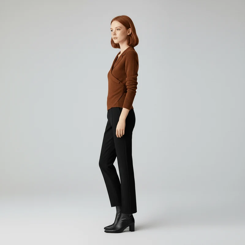 Pullover Mit Drapiertem V-Ausschnitt - Catharina