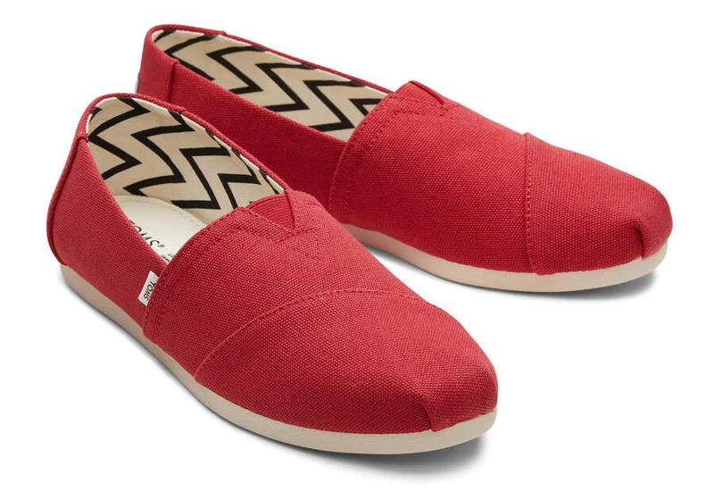 TOMS Alpargata Espadrille aus recycelter Baumwolle für Damen – Rot