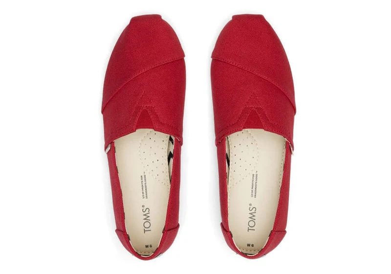 TOMS Alpargata Espadrille aus recycelter Baumwolle für Damen – Rot