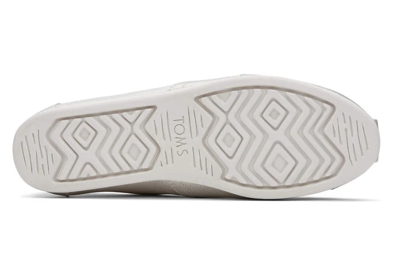 TOMS Damen Glimmer Alpargata Espadrille – Silber