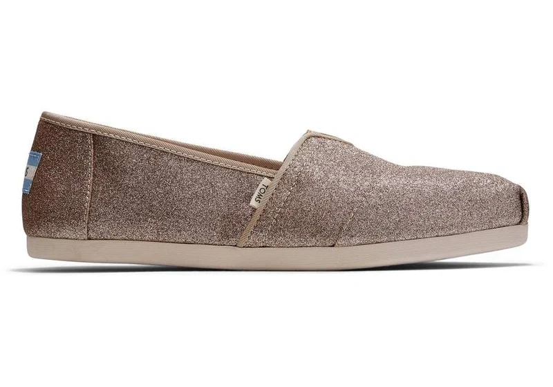 TOMS Glitzernde Alpargata-Espadrille für Damen – Gold