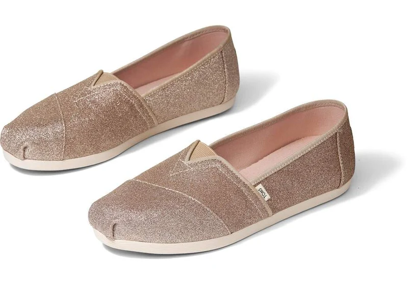 TOMS Glitzernde Alpargata-Espadrille für Damen – Gold