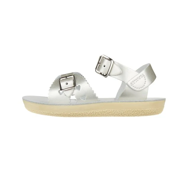 Salt Water Sandals Sweetheart-Sandale für Kinder – Silber