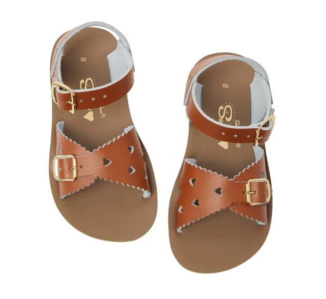 Salt Water Sandals Sweetheart-Sandale für Kinder – Hellbraun
