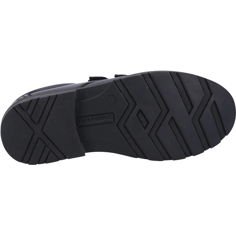 Hush Puppies Schulschuhe Logan aus Leder für Jungen – Schwarz