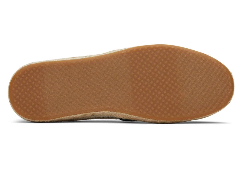 TOMS Damen-Espadrille aus recyceltem Baumwollseil von Alpargata – schwarze Streifen