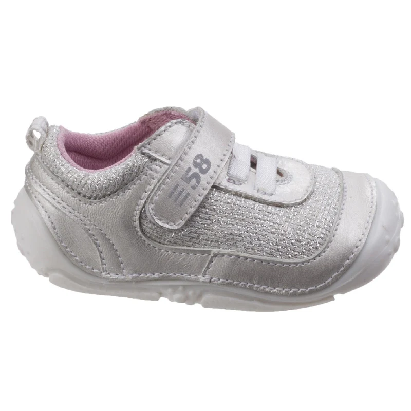 Hush Puppies Livvy-Turnschuhe für Kleinkinder, Mädchen – Silber