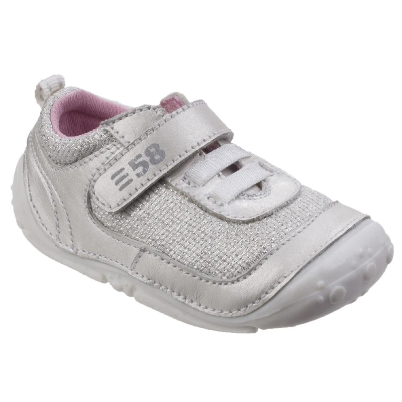 Hush Puppies Livvy-Turnschuhe für Kleinkinder, Mädchen – Silber