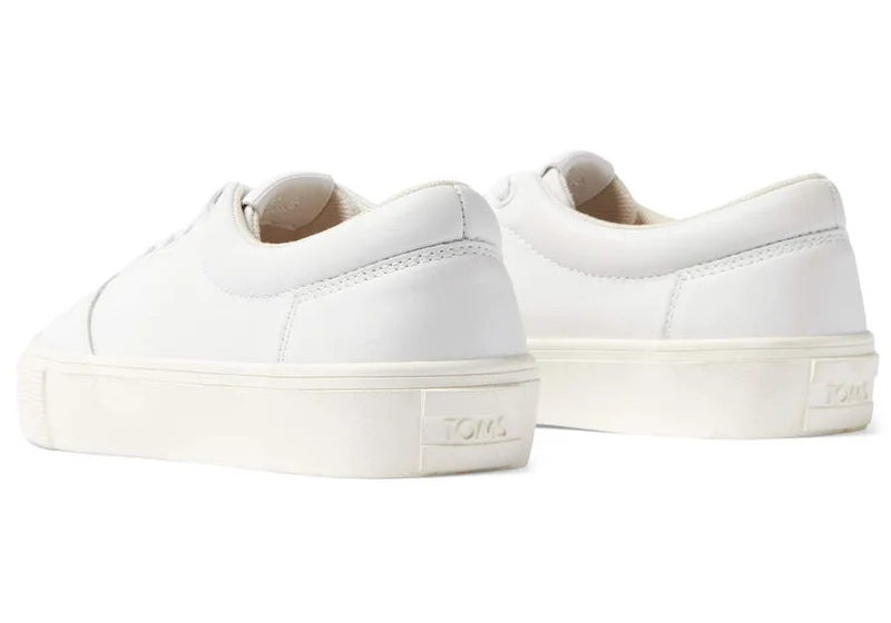 TOMS Alpargata Fenix ​​Leder-Schnürsneaker für Damen – Weiß