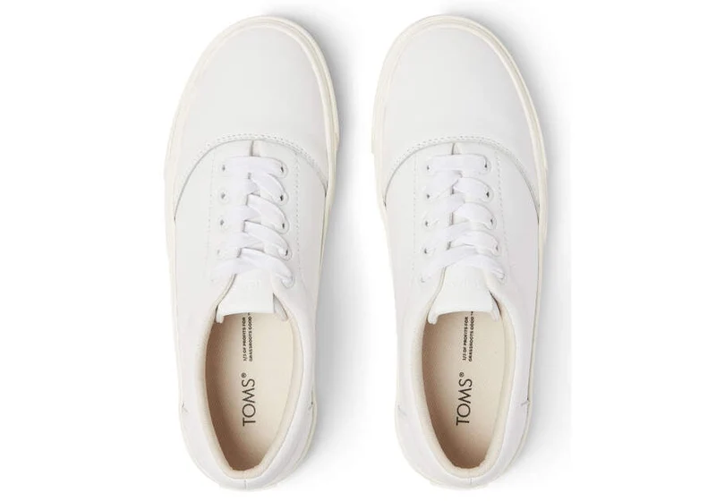 TOMS Alpargata Fenix ​​Leder-Schnürsneaker für Damen – Weiß
