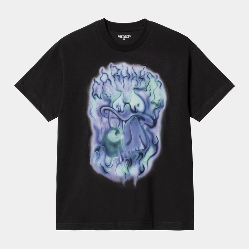 Carhartt WIP Herren Babybrush Duck Kurzarm-Bio-T-Shirt – Schwarz