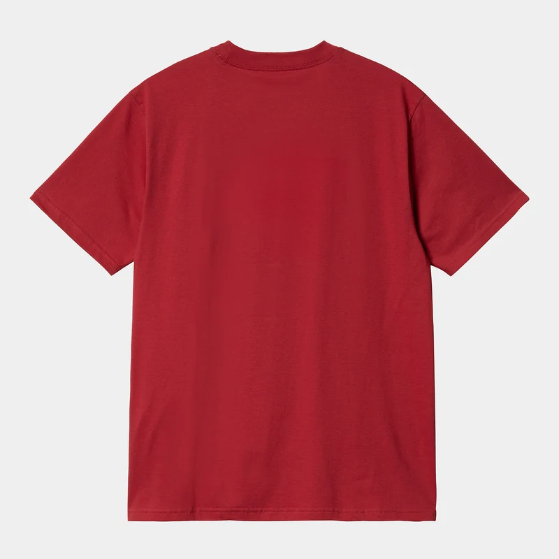 Carhartt WIP Herren Fibo Kurzarm-T-Shirt aus Bio-Baumwolle – Kirsche
