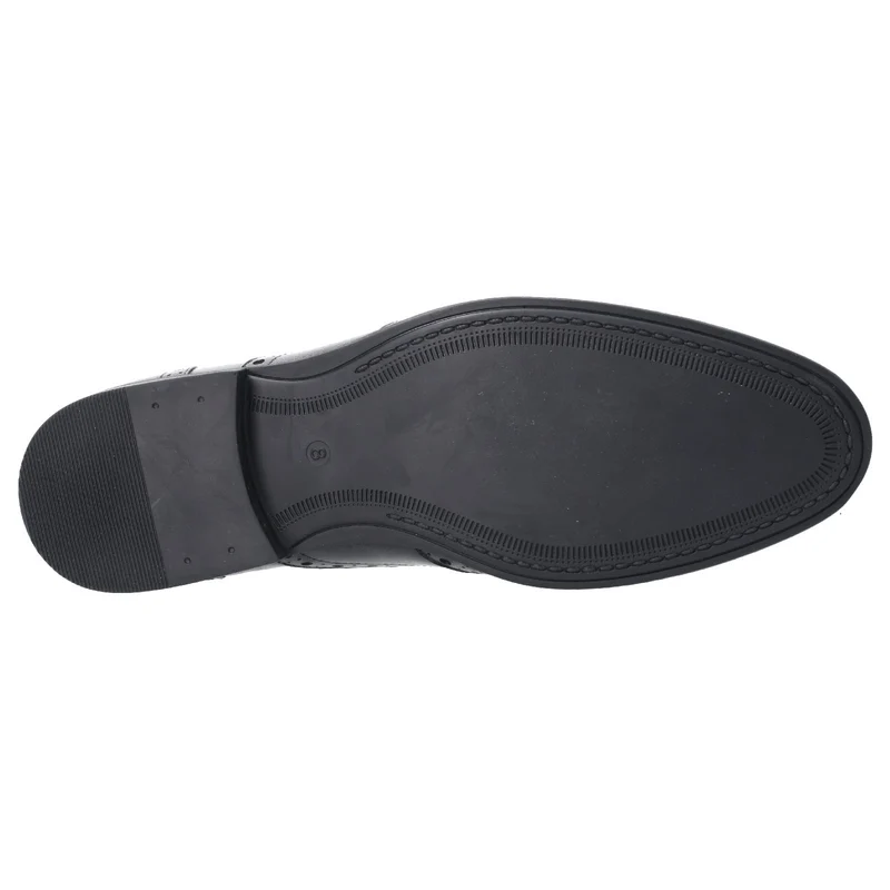 Hush Puppies Herren-Brogue-Schuh aus Eichenleder – Schwarz