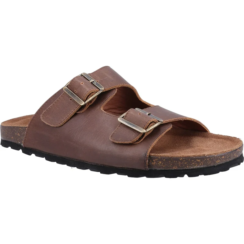 Hush Puppies Herren Nash Ledersandalen – Braun